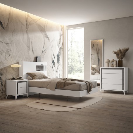 COMPOSICIÓN DE DORMITORIO H55 - ANDALUZA DE MUEBLES