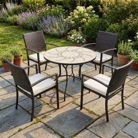 Set para Jardín Bora - 90 / 4 Bahía- ANDALUZA DE MUEBLES