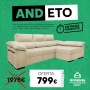 Sofá 3 plazas ANDMOR en superoferta - ANDALUZA DE MUEBLES