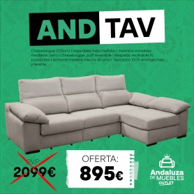 Sofá chaiselongue ANDTAV en superoferta - ANDALUZA DE MUEBLES