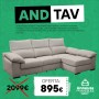 Sofá chaiselongue ANDTAV en superoferta - ANDALUZA DE MUEBLES